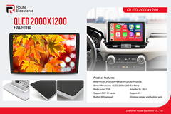 Android universele autoradio met QLED 2K scherm ondersteunt 4G DSP draadloze carplay auto Multimedia pla