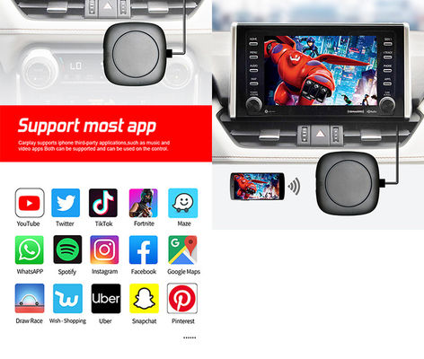 5V Power Input Mini USB Wireless Carplay Adapter voor Android Auto en Apple Carplay