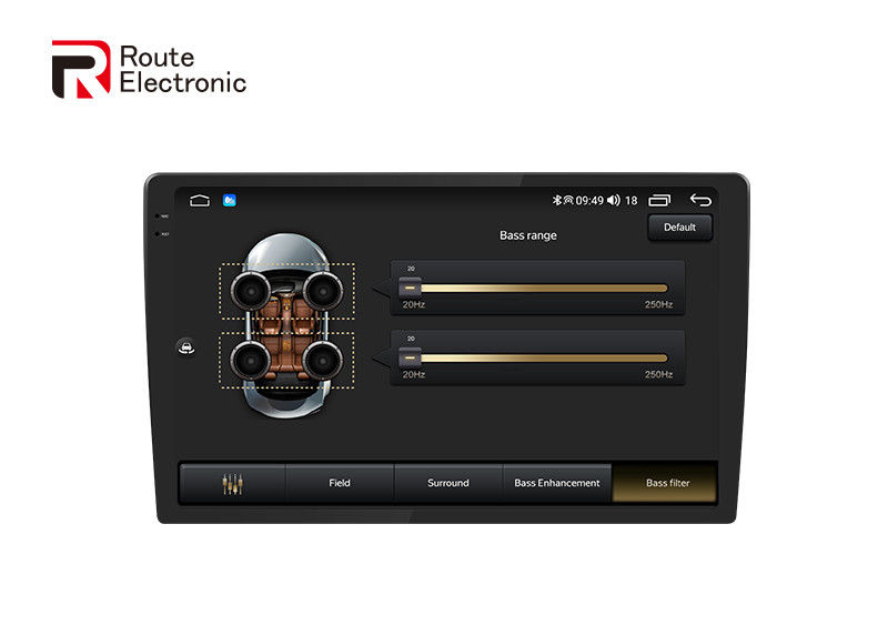 Universele autoradio 9,5 inch QLED 2k zwart scherm Car Audio Ondersteuning ingebouwde 360 ​​panoramacamera